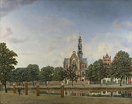 Jan van der Heyden - View of the Westerkerk, Amsterdam大師畫家古典畫古典建筑古典景物裝飾畫油畫