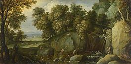 Marten Rijckaert - Landscape with Satyrs大師畫家古典畫古典建筑古典景物裝飾畫油畫