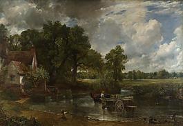 John Constable - The Hay Wain大師畫家古典畫古典建筑古典景物裝飾畫油畫