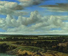 Philips Koninck - An Extensive Landscape with a Road by a River大師畫家古典畫古典建筑古典景物裝飾畫油畫