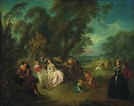 Jean-Baptiste Joseph Pater, French大師畫家古典畫古典建筑古典景物裝飾畫油畫