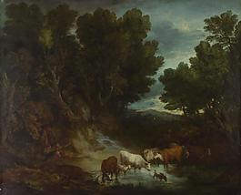 Thomas Gainsborough - The Watering Place大師畫(huà)家古典畫(huà)古典建筑古典景物裝飾畫(huà)油畫(huà)