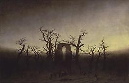 Caspar David Friedrich - Abtei im Eichwald大師畫家古典畫古典建筑古典景物裝飾畫油畫