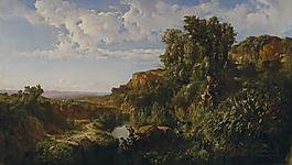 Marti Alsina, Ramon - Landscape, Ca. 1860大師畫家古典畫古典建筑古典景物裝飾畫油畫