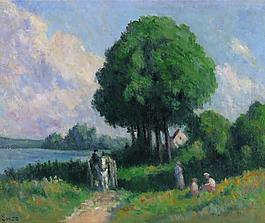 Maximilien Luce - Rolleboise, Resting under a Tree, 1925大師畫(huà)家古典畫(huà)古典建筑古典景物裝飾畫(huà)油畫(huà)