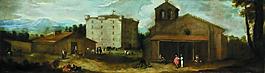 Aguero, Benito Manuel de - Vista de El Campillo, casa de campo de los monjes de El Escorial, Thir大师画