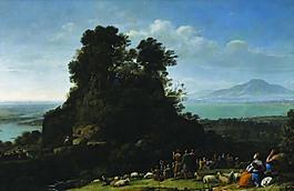 Claude Lorrain - The Sermon on the Mount, c. 1656大師畫家古典畫古典建筑古典景物裝飾畫油畫