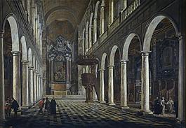 Gheringh, Antoon - La Iglesia de los Jesuitas, de Amberes大師畫家古典畫古典建筑古典景物裝飾畫油畫