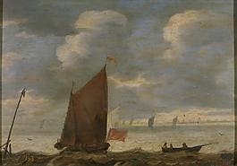 Anonymous - Velero y barca de pescadores frente a la costa, 17 Century大師畫家古典畫古典建筑古典景物裝飾畫油畫