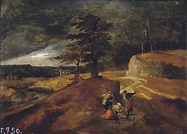 Anonymous - Paisaje y patibulo, 17 Century大师画家古典画古典建筑古典景物装饰画油画
