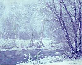 Charles J. Palmie - Snowy Landscape大師畫家風景畫靜物油畫建筑油畫裝飾畫