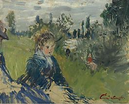 Claude Monet - At the Meadow, Vetheuil, 1881大师画家风景画静物油画建筑油画装饰画