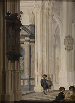 Dirck van Delen - Interior of a church大師畫家古典畫古典建筑古典景物裝飾畫油畫