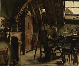 Charles Mertens - The studio of the painter大師畫(huà)家古典畫(huà)古典建筑古典景物裝飾畫(huà)油畫(huà)