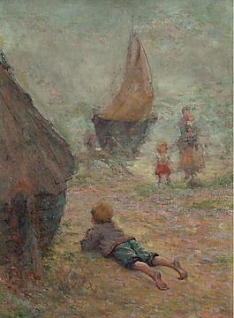 Claude-Emile Schuffenecker - On the Sand, 1888.jpeg大師畫家風(fēng)景畫靜物油畫建筑油畫裝飾畫