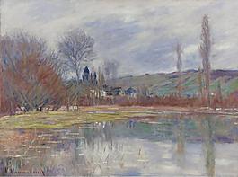 Claude Monet - The Spring at Vetheuil, 1881.jpeg大师画家风景画静物油画建筑油画装饰画
