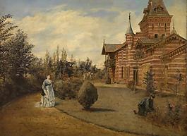 Henri De Braekeleer - The Country House of Gustave Couteaux大師畫(huà)家古典畫(huà)古典建筑古典景物裝飾畫(huà)油畫(huà)