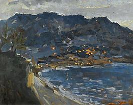 Constantin Korovin - Early Evening, Crimea, 1915.jpeg大師畫家風景畫靜物油畫建筑油畫裝飾畫