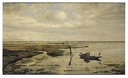 Jean Pierre Francois Lamoriniere - Marsh near Putte大師畫家古典畫古典建筑古典景物裝飾畫油畫