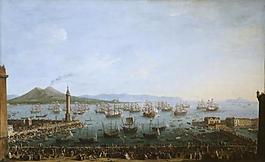 Joli, Antonio - Carlos III Embarking in Naples, 1759大師畫家古典畫古典建筑古典景物裝飾畫油畫