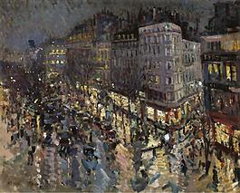 Constantin Korovin - The Boulevard of Capucines.jpeg大师画家风景画静物油画建筑油画装饰画