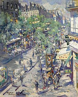 Constantin Korovin - The Boulevard of Sevastopol, 1923.jpeg大师画家风景画静物油画建筑油画装饰画