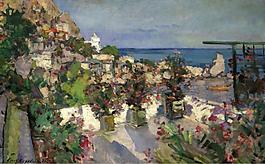Constantin Korovin - View from the Terrace, Gurzuf, 1912.jpeg大師畫家風(fēng)景畫靜物油畫建筑油畫裝飾畫