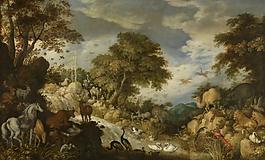 Roelant Savery - Orpheus and the Animals大師畫家古典畫古典建筑古典景物裝飾畫油畫