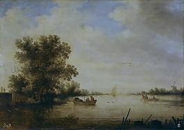 Schoeff, Johan Pietersz - Paisaje fluvial, 1645-48大師畫家古典畫古典建筑古典景物裝飾畫油畫