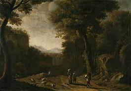 Swanevelt, Herman van - Paisaje con caminantes y un pastor, 1635-36大師畫家古典畫古典建筑古典景物裝飾畫油畫