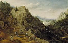 Valckenborch, Lucas van - Paisaje con ferrerias, 1595大师画家古典画古典建筑古典景物装饰画油画