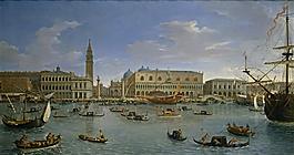 Vanvitelli, Gaspare - Vista de Venecia desde San Giorgio, 1697大師畫家古典畫古典建筑古典景物裝飾畫油畫