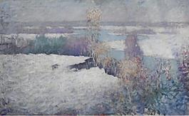 Edmund William Greacen - Winter landscape, Lieutenant River, Old Lyme, 1917.jpeg大師畫家風(fēng)景畫靜物油畫建筑油畫裝飾畫