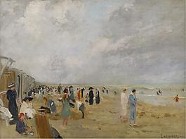 Ernst Oppler - At the Beach.jpeg大師畫家風景畫靜物油畫建筑油畫裝飾畫