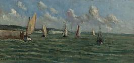 Maximilien Luce - Honfleur, Sailers on the Sea大師畫家風(fēng)景畫靜物油畫建筑油畫裝飾畫