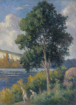 Maximilien Luce - Landscape with Bathers大师画家风景画静物油画建筑油画装饰画