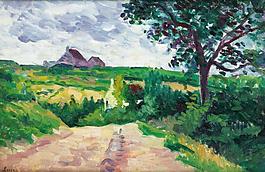 Maximilien Luce - Outskirts of Etamples大师画家风景画静物油画建筑油画装饰画