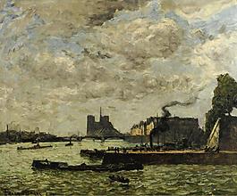 Frank Myers Boggs - The Quay of Henri IV and Notre-Dame大師畫家風景畫靜物油畫建筑油畫裝飾畫