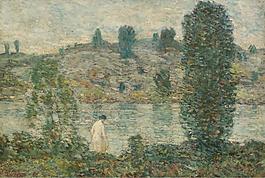 Frederick Childe Hassam - Summer Afternoon, 1917大师画家风景画静物油画建筑油画装饰画
