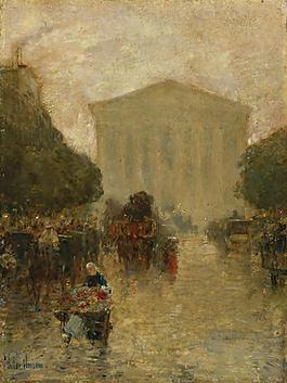 Frederick Childe Hassam - Twilight after Rain, 1895大師畫家風景畫靜物油畫建筑油畫裝飾畫