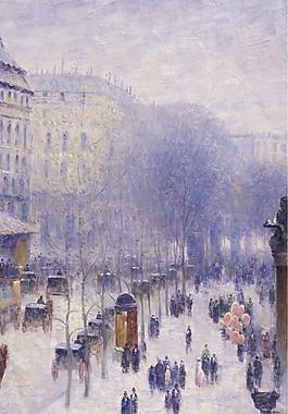 Gail Sherman Corbett - A Boulevard in Paris 02大师画家风景画静物油画建筑油画装饰画