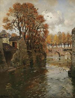 Frits Thaulow - Quimperle, Bretagne大师画家风景画静物油画建筑油画装饰画