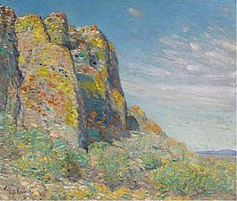 Frederick Childe Hassam - Harney Desert, 1908大師畫家風(fēng)景畫靜物油畫建筑油畫裝飾畫