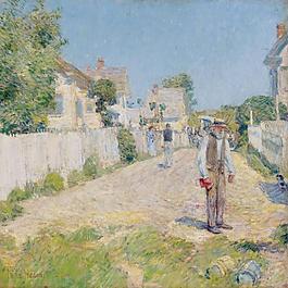 Frederick Childe Hassam - Street in Gloucester, 1896大師畫家風(fēng)景畫靜物油畫建筑油畫裝飾畫