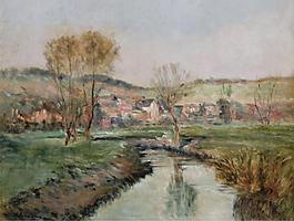 Albert Lebourg - Landscape at Ruisseau大師畫家風景畫靜物油畫建筑油畫裝飾畫