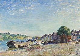 Alfred Sisley - The Banks of Loing at Saint-Mammes, 1885大師畫家風(fēng)景畫靜物油畫建筑油畫裝飾畫