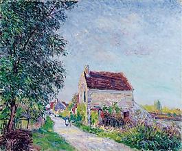 Alfred Sisley - The Village of Sablons, 1885.jpeg大師畫家風(fēng)景畫靜物油畫建筑油畫裝飾畫