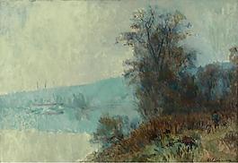 Albert Lebourg - The Banks of the Seine大師畫家風(fēng)景畫靜物油畫建筑油畫裝飾畫