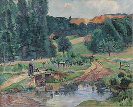 Armand Guillaumin - Landscape of Saint-Cheron, 1888-90.jpeg大師畫家風(fēng)景畫靜物油畫建筑油畫裝飾畫
