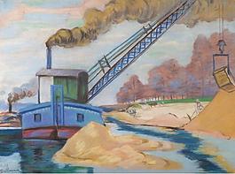 Armand Guillaumin - The Sand Quarry 1893大師畫家風景畫靜物油畫建筑油畫裝飾畫